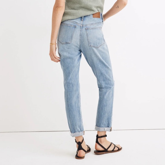 MADEWELL THE HIGH RISE SLIM BOY JEAN IN ELKHART WASH 25 - Picture 5 of 10